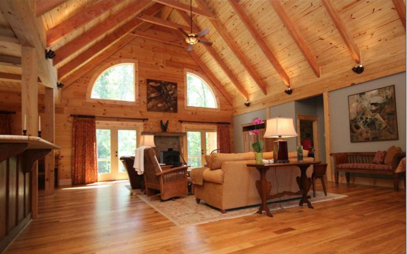 Timber frame great room